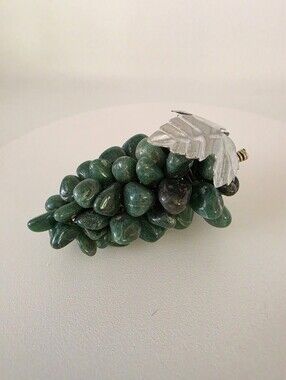 Vintage MCM Mid-Century Modern Green Aventurine Grape Cluster Small